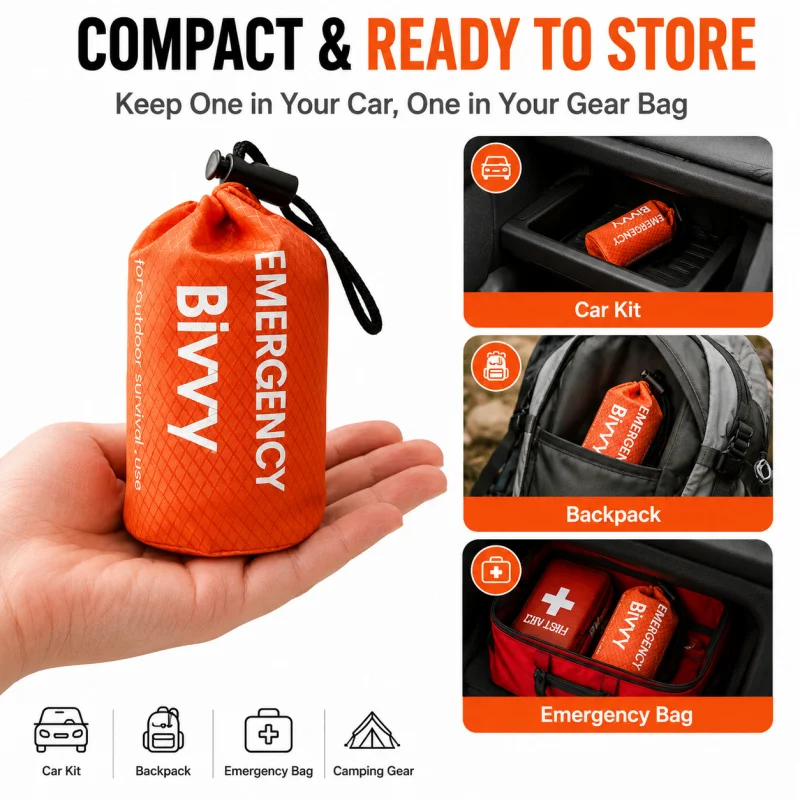 Аварийный спальный мешок, биви – обзор и цена Bivy Bag Emergency